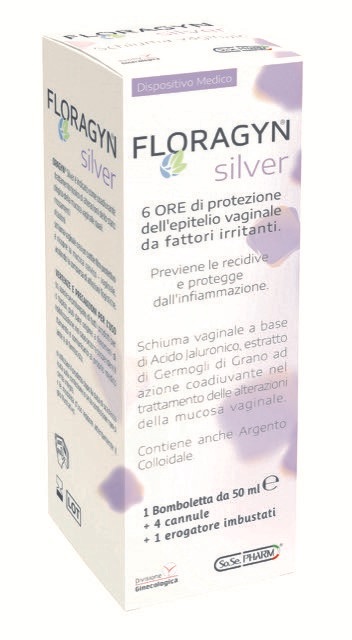 FLORAGYN SILVER SCHIUMA VAGINALE CON ARGENTO COLLOIDALE 50 ML - Farmafamily.it