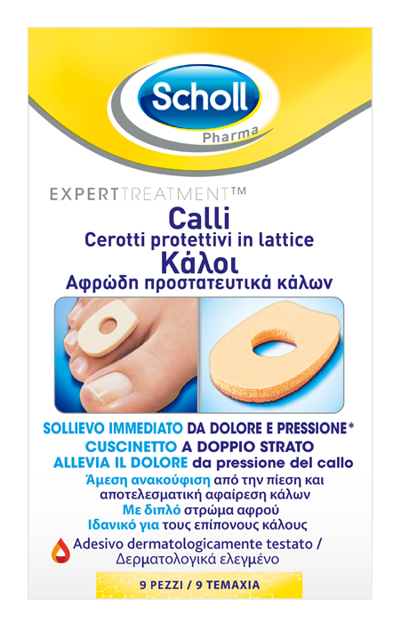 CEROTTO PROTETTIVO PER CALLI SCHOLL IN LATTICE 9 PEZZI - Farmafamily.it