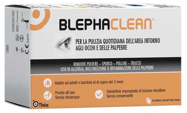 BLEPHACLEAN GARZE OCULARI STERILI A BASE DI ACIDO IALURONICO 20 PEZZI - Farmafamily.it