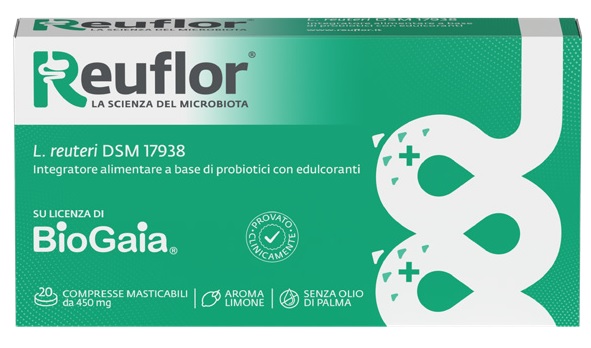 REUFLOR 20 COMPRESSE MASTICABILI AROMA LIMONE - Farmafamily.it
