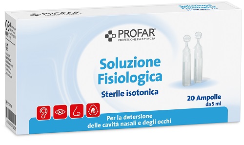 PROFAR SOLUZIONE FISIOLOGICA STERILE ISOTONICA 5 ML 20 AMPOLLE - Farmafamily.it