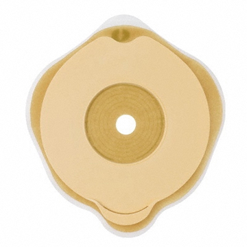 PLACCA PIANA FLEXIMA KEY 50 MM CON PROTETTORE CUTANEO IDROCOLLOIDALE E FLANGIA 5 PEZZI - Farmafamily.it