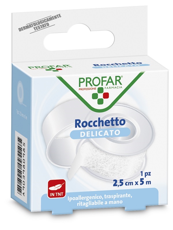 ROCCHETTO TESSUTO NON TESSUTO DELICATO 2,5 CM X 5 M PROFAR - Farmafamily.it