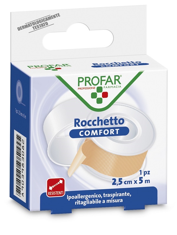 ROCCHETTO IN TELA COMFORT 2,5 CM X 5 M PROFAR - Farmafamily.it