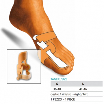 ORIONE OK PED 229 CORRETTORE NOTTURNO ALLUCE VALGO SINISTRO BIANCO L 41-46 - Farmafamily.it