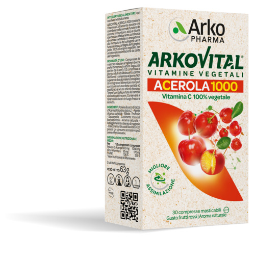 ARKOVITAL ACEROLA 1000 30 COMPRESSE MASTICABILI - Farmafamily.it