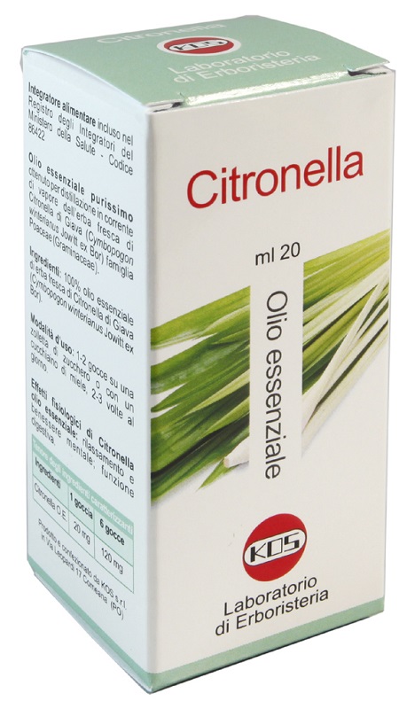 CITRONELLA OLIO ESSENZIALE 20 ML - Farmafamily.it