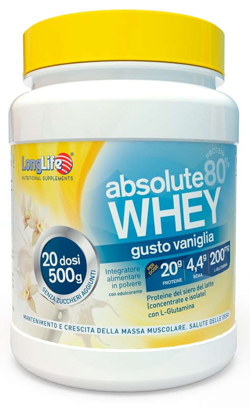 LONGLIFE ABSOLUTE WHEY VANIGLIA 500 G - Farmafamily.it