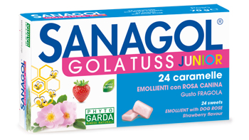 SANAGOL GOLA TUSS JUNIOR FRAGOLA 24 CARAMELLE - Farmafamily.it