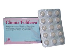CLINNIX FOLIFERRO 30 COMPRESSE - Farmafamily.it