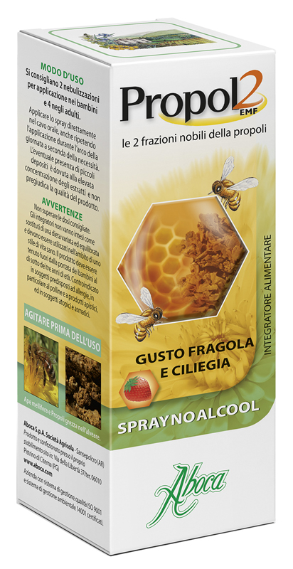 PROPOL2 EMF SPRAY NO ALCOOL FRAGOLA E CILIEGIA 30 ML - Farmafamily.it