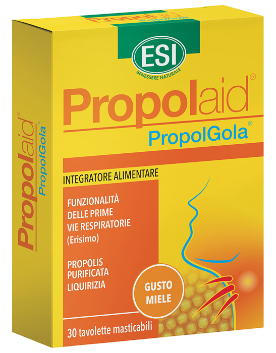 ESI PROPOLAID TAVOLETTE GOLA MIELE 30 TAVOLETTE - Farmafamily.it