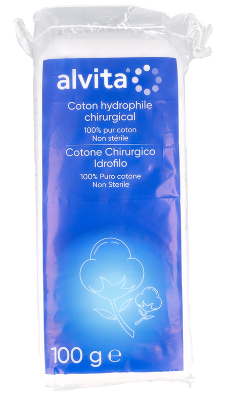 COTONE CHIRURGICO IDROFILO ALVITA 100% PURO COTONE 100 G - Farmafamily.it