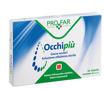 OCCHI PIU' GOCCE OCULARI RINFRESCANTI 10 FL DA 0,5 ML PROFAR - Farmafamily.it