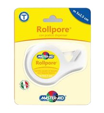 CEROTTO IN ROCCHETTO MASTER-AID ROLLPORE TESSUTO NON TESSUTO CON DISPENSER 2,5CM X 5 M - Farmafamily.it