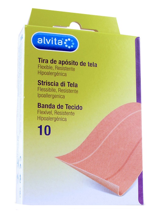 CEROTTO IN STRISCIA DI TELA ALVITA 10 X 6 CM 10 PEZZI - Farmafamily.it
