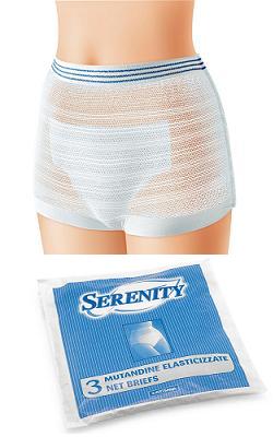MUTANDINA ELASTICA RETTANGOLARE A RETE SERENITY S 3 PEZZI - Farmafamily.it