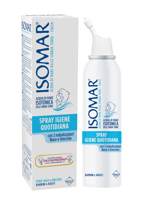 SOLUZIONE ACQUA DI MARE ISOMAR SPRAY IGIENE QUOTIDIANA 100 ML - Farmafamily.it