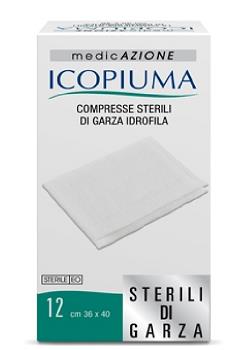 ICOPIUMA GARZA COMPRESSA IDROFILA 36X40CM 12 PEZZI - Farmafamily.it