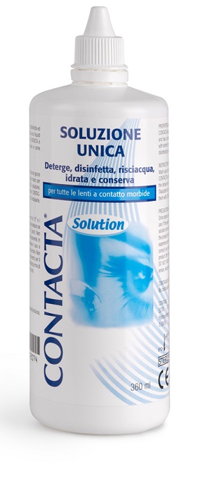 SOLUZIONE UNICA ISOTONICA PER LENTI A CONTATTO CONTACTA DA 360 ML - Farmafamily.it