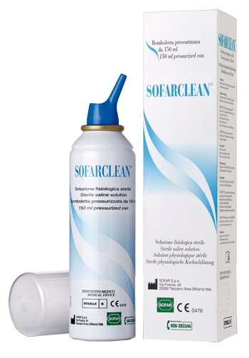 SOLUZIONE FISIOLOGICA SOFARCLEAN 150ML IN BOMBOLETTA PRESSURIZZATA - Farmafamily.it