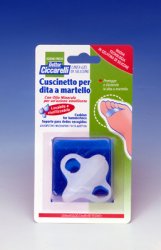 CUSCINETTO PER DITA A MARTELLO REALIZZATO IN GEL DI SILICONEBIANCO SEMITRASPARENTE SAGOMATA PER PROTEGGERE E DISTENDERE LE DITA CONTRATTE IGIENEPIEDE 2 PEZZI - Farmafamily.it
