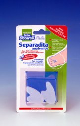SEPARADITA ANATOMICO PER PIEDE REALIZZATO IN GEL DI SILICONE BIANCO SEMITRASPARENTE SAGOMATO IGIENEPIEDE 2 PEZZI - Farmafamily.it