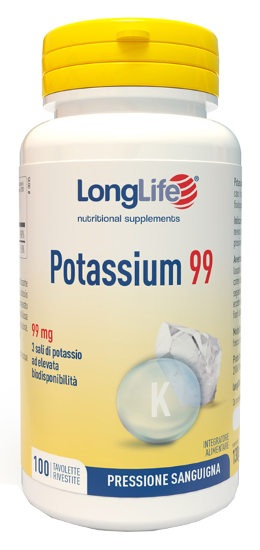 LONGLIFE POTASSIUM 99 100 TAVOLETTE RIVESTITE - Farmafamily.it