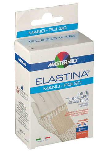 RETE TUBOLARE ELASTICA IPOALLERGENICA MASTER-AID ELASTINA MANO/POLSO 3 MT IN TENSIONE CALIBRO 3 CM - Farmafamily.it