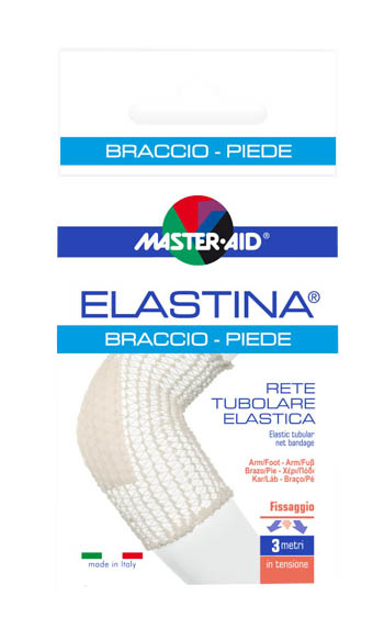 RETE TUBOLARE ELASTICA IPOALLERGENICA MASTER-AID ELASTINA BRACCIO/PIEDE 3 MT IN TENSIONE CALIBRO 4 CM - Farmafamily.it