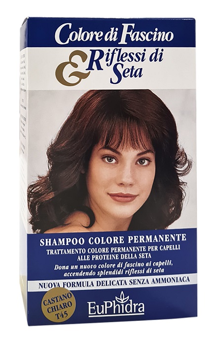 EUPHIDRA COLORE DI FASCINO & RIFLESSI DI SETA SHAMPOO COLORE PERMANENTE 45 CASTANO CHIARO 120 ML - Farmafamily.it