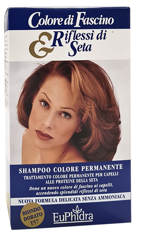 EUPHIDRA COLORE DI FASCINO & RIFLESSI DI SETA SHAMPOO COLORE PERMANENTE 57 BIONDO DORATO 120 ML - Farmafamily.it