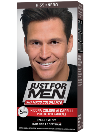 Just For Men Shampoo Colorante Colore Nero 30ml H55 - Farmafamily.it
