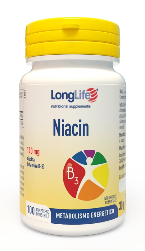 LONGLIFE NIACIN 100 MG 100 COMPRESSE DIVISIBILI - Farmafamily.it