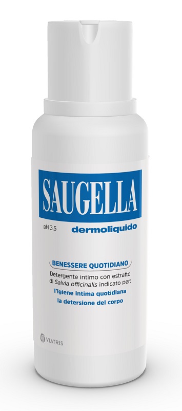 SAUGELLA DERMOLIQUIDO PH 3,5 DETERGENTE INTIMO BENESSERE QUOTIDIANO 250 ML - Farmafamily.it