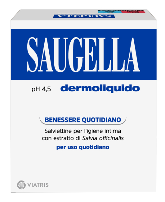 SAUGELLA DERMOLIQUIDO PH 4,5 SALVIETTINE IGIENE INTIMA BENESSERE QUOTIDIANO 10 PEZZI - Farmafamily.it