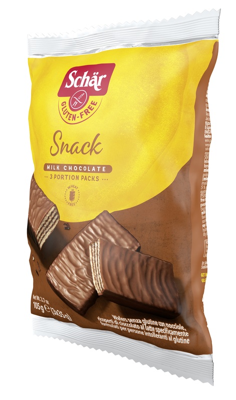 SCHAR SNACK CON CIOCCOLATO AL LATTE E NOCCIOLE 3 WAFER X 35 G - Farmafamily.it