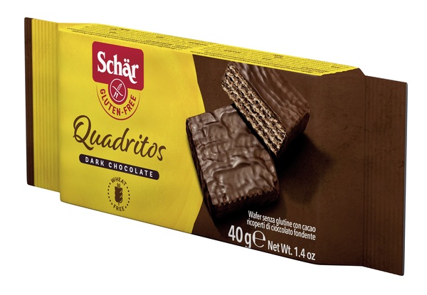 SCHAR QUADRITOS WAFER CON CACAO RICOPERTI DI CIOCCOLATO FONDENTE 40 G - Farmafamily.it