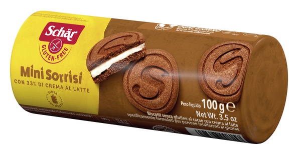SCHAR MINI SORRISI CON CREMA AL LATTE 100 G - Farmafamily.it