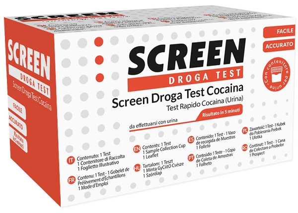 SCREEN DROGA TEST COCAINA TEST ANTIDROGA CON CONTENITORE URINA - Farmafamily.it