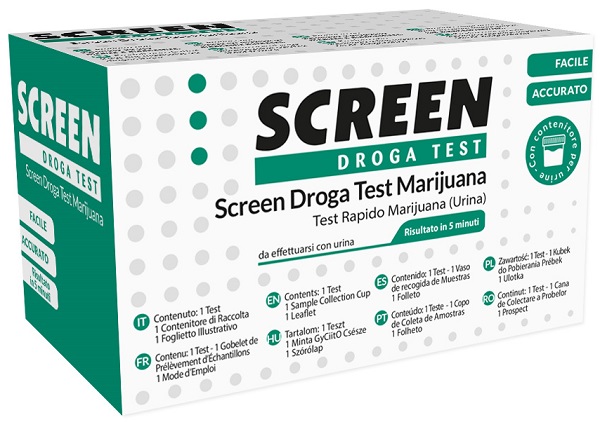 SCREEN DROGA TEST MARIJUANA TEST ANTIDROGA CON CONTENITORE URINA - Farmafamily.it