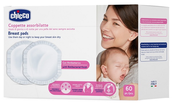 CHICCO COPPETTA ASSORBILATTE ANTIBATTERICA 60 PEZZI - Farmafamily.it
