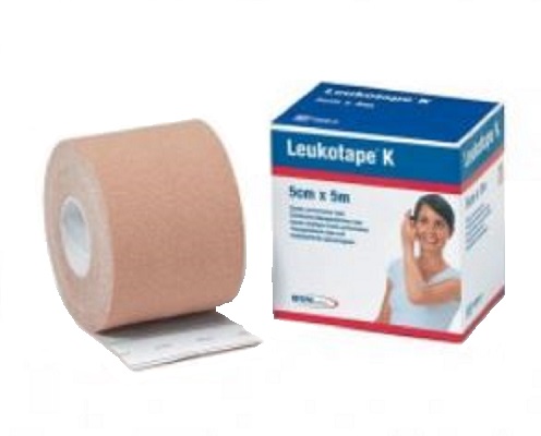 BENDA ADESIVA LEUKOTAPE K PER TAPING FISIOTERAPICO LARGHEZZA 5 CM LUNGHEZZA 5 M COLOR CARNE IN ROTOLO - Farmafamily.it