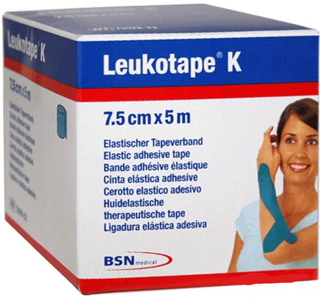 BENDA ADESIVA LEUKOTAPE K PER TAPING FISIOTERAPICO LARGHEZZA 7,5 CM LUNGHEZZA 5 M COLOR ROSSO IN ROTOLO - Farmafamily.it