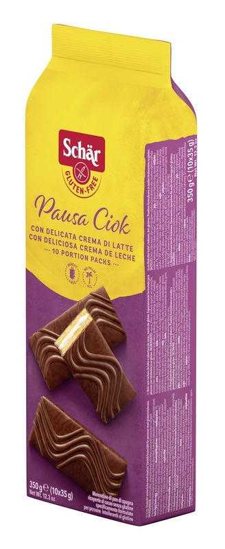 SCHAR PAUSA CIOK MERENDINE DI PAN DI SPAGNA CON CREMA DI LATTE 10 PEZZI DA 35 G - Farmafamily.it