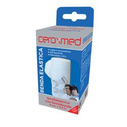 BENDA ELASTICA CEROXMED 8X450 CM CON GANCIO 1 PEZZO - Farmafamily.it