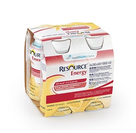 RESOURCE ENERGY VANIGLIA 4 BOTTIGLIE 200 ML NUOVO PACKAGING - Farmafamily.it