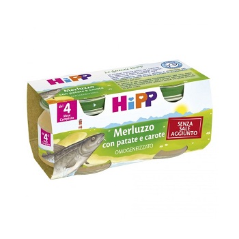 HIPP OMOGENEIZZATO MERLUZZO CAROTE PATATE 2X80 G - Farmafamily.it