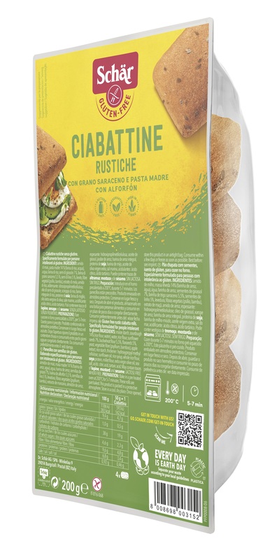 SCHAR CIABATTINE RUSTICHE SENZA LATTOSIO 200 G - Farmafamily.it