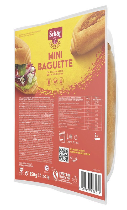 SCHAR MINI BAGUETTE SENZA LATTOSIO 2 X 75 G - Farmafamily.it